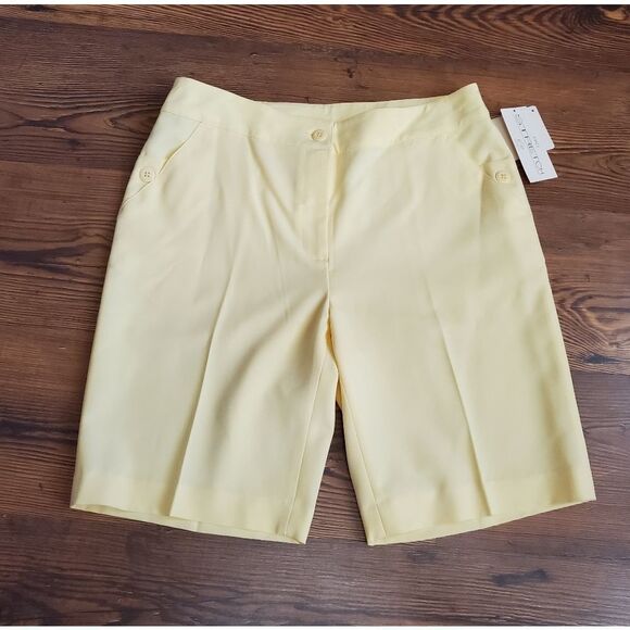 🔹️NWT EP Pro Yellow Stretch Bermuda Shorts Size 8